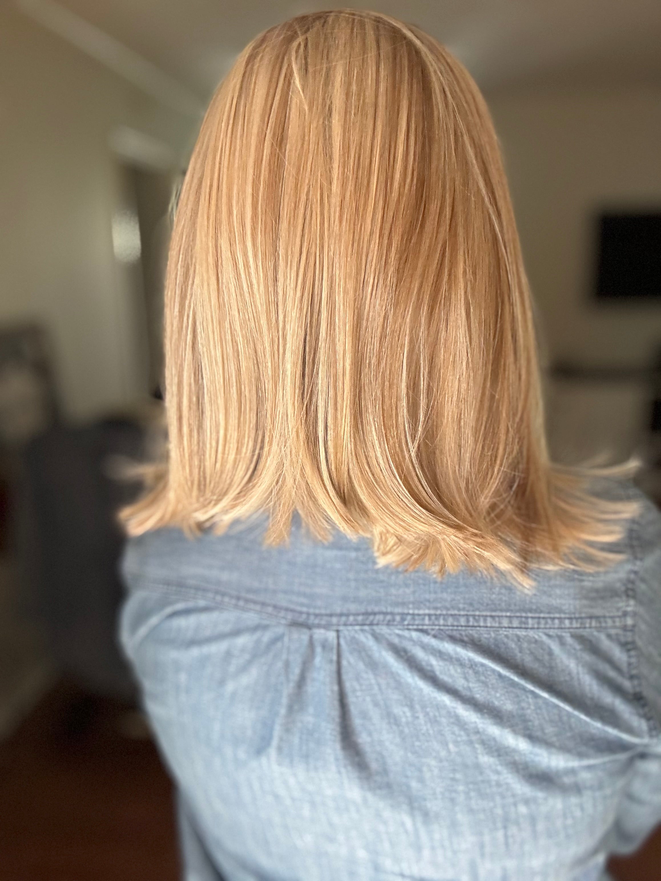Edie rooted blonde